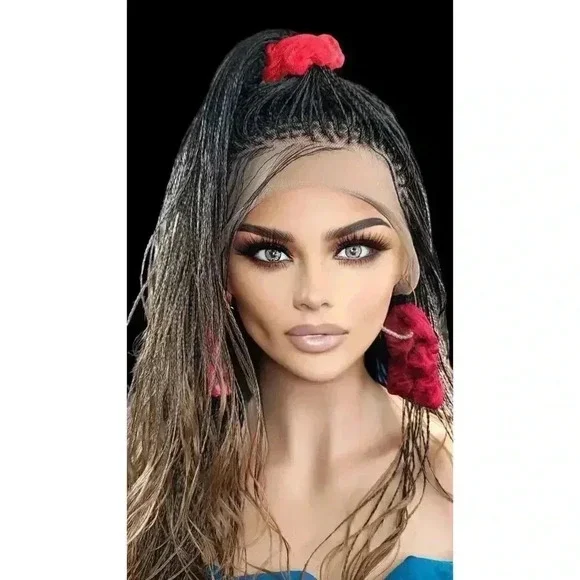 Braided wigs, Full lace Wig, 100% handmade, long braids gorgeous, ALINA, NWT - Picture 6 of 15